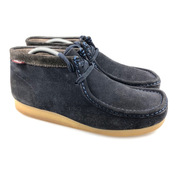 clarks mens blue suede shoes